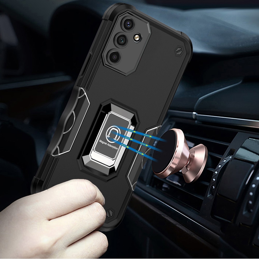 For Samsung Galaxy A25 5G Hybrid Magnetic Ring Holder Stand Rugged Case Cover - Picture 11 of 43