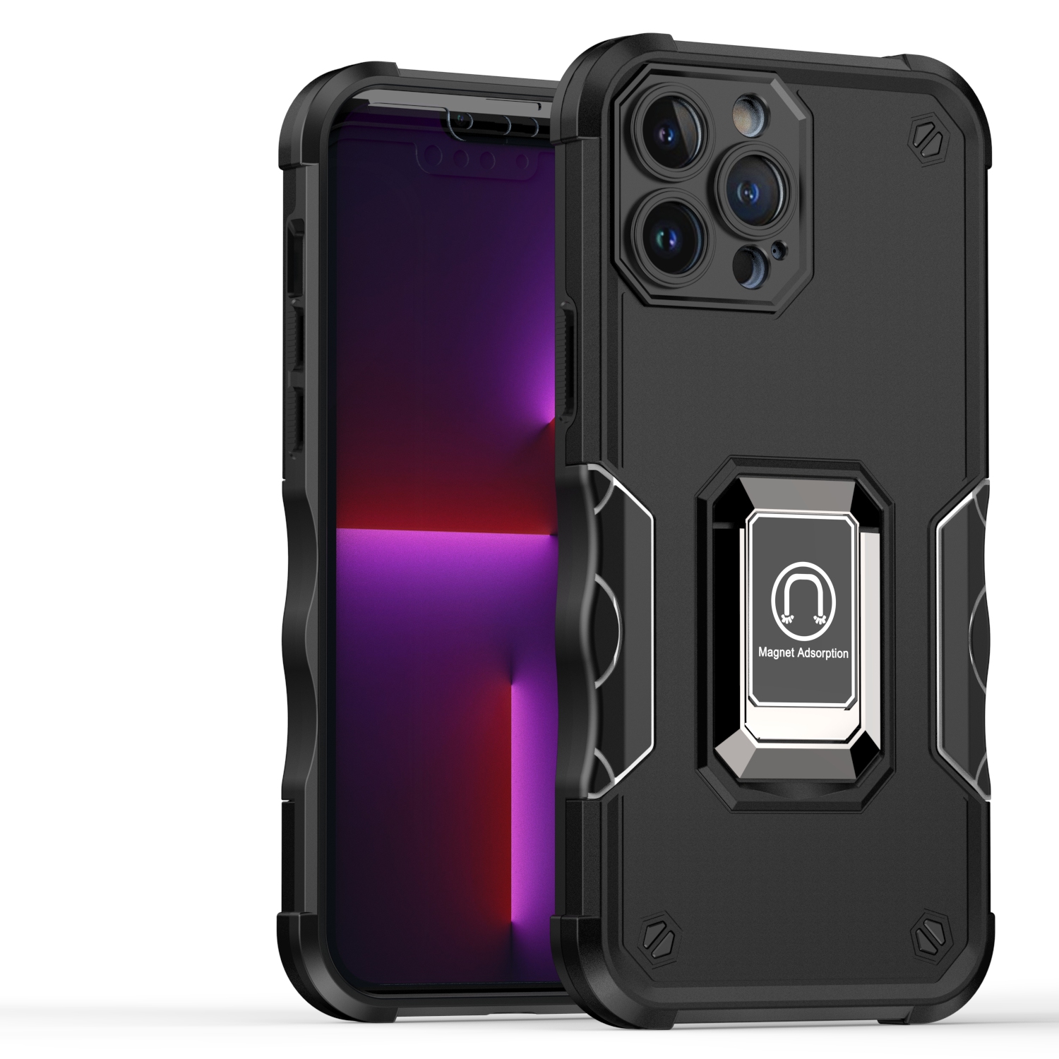 For Samsung Galaxy A25 5G Hybrid Magnetic Ring Holder Stand Rugged Case Cover - Picture 12 of 43