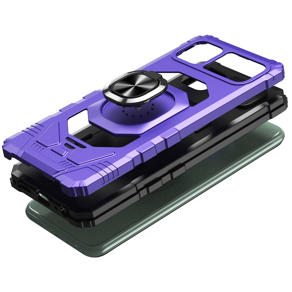 For Samsung Galaxy A26 Hybrid Dual Layer 360° Ring Stand TPU Rugged Case Cover - Imagen 63 de 74