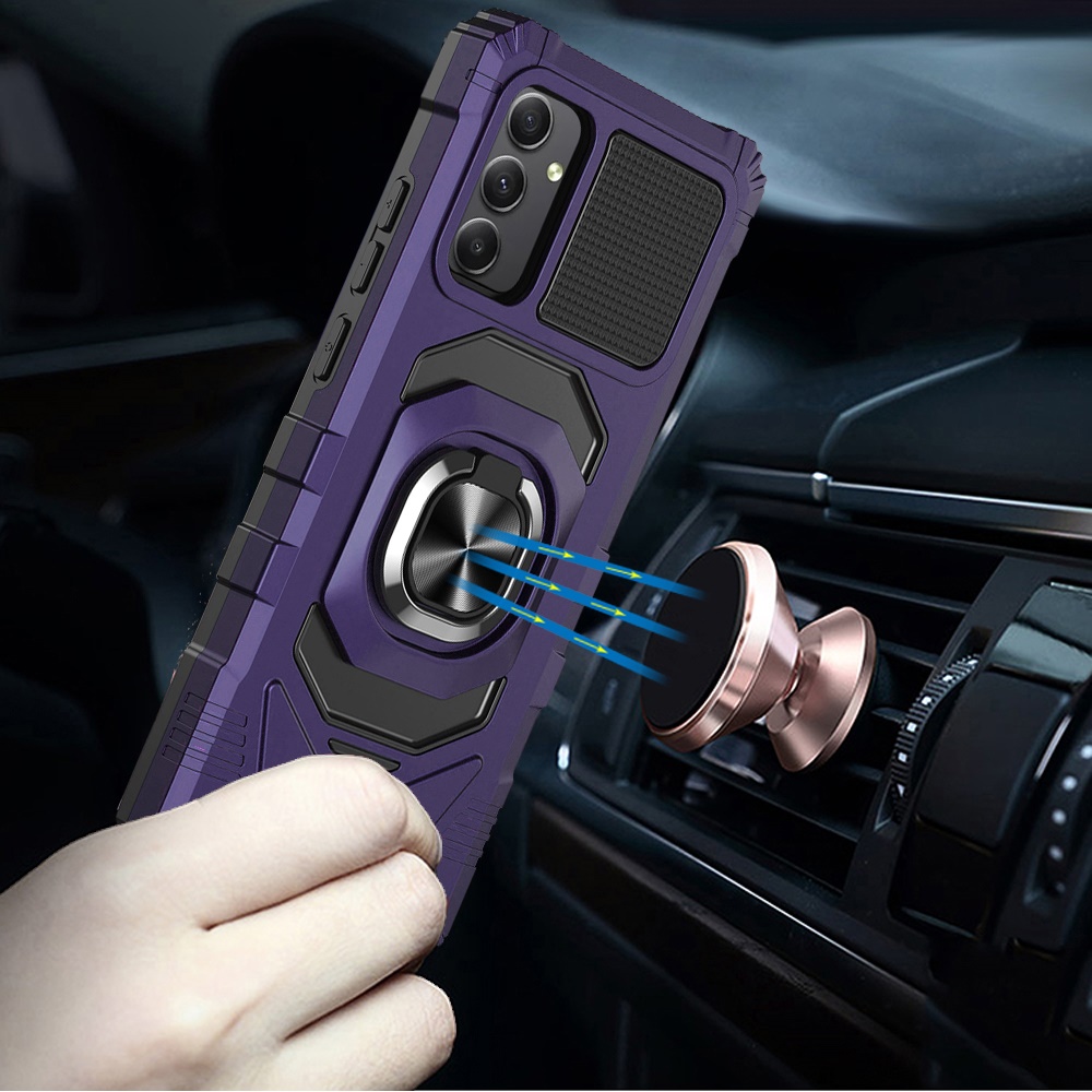 For Samsung Galaxy A26 Hybrid Dual Layer 360° Ring Stand TPU Rugged Case Cover - Imagen 59 de 74