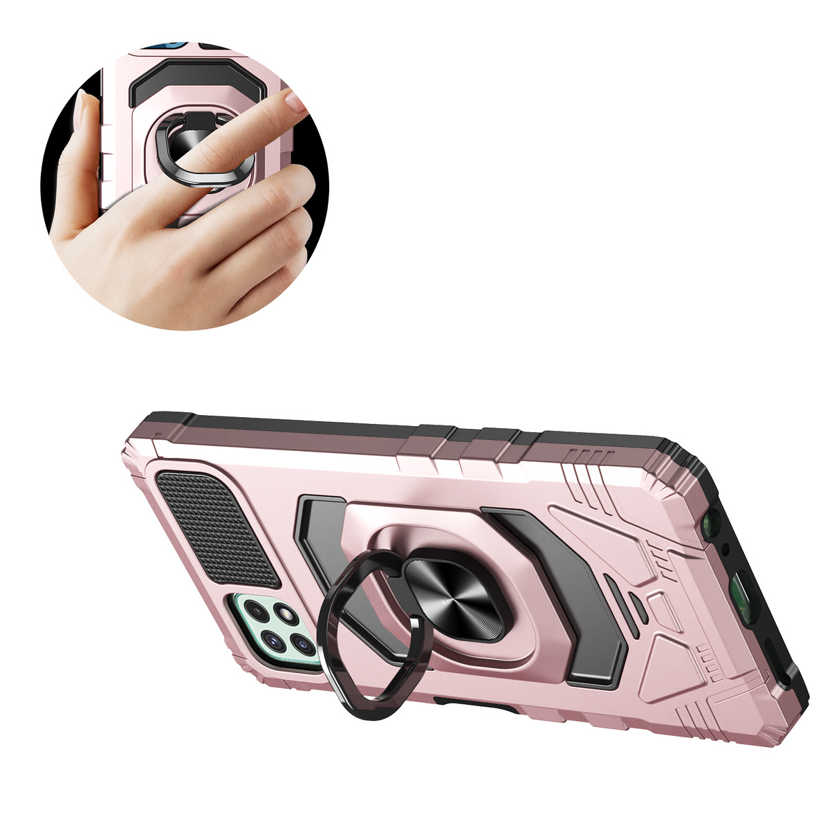 For Samsung Galaxy A26 Hybrid Dual Layer 360° Ring Stand TPU Rugged Case Cover - Imagen 53 de 74