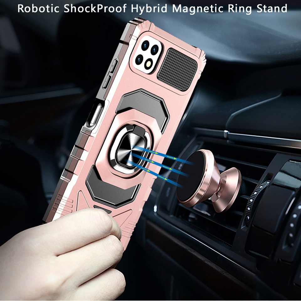 For Samsung Galaxy A26 Hybrid Dual Layer 360° Ring Stand TPU Rugged Case Cover - Imagen 54 de 74