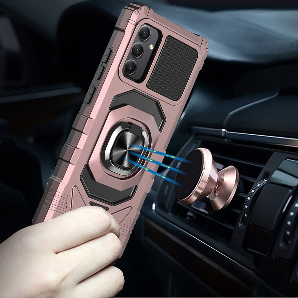 For Samsung Galaxy A26 Hybrid Dual Layer 360° Ring Stand TPU Rugged Case Cover - Imagen 47 de 74