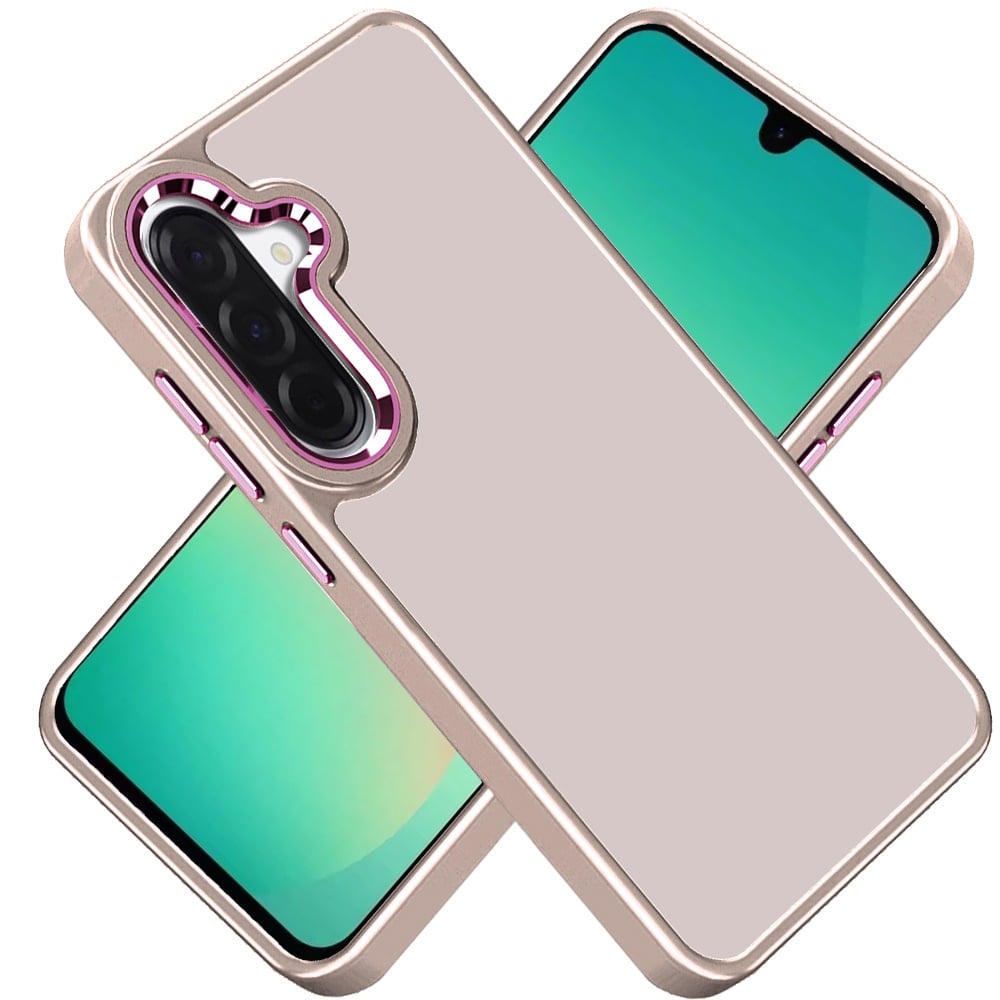 Case for Samsung Galaxy A27 Polished Acrylic Hybrid Shockproof Rubber TPU Cover