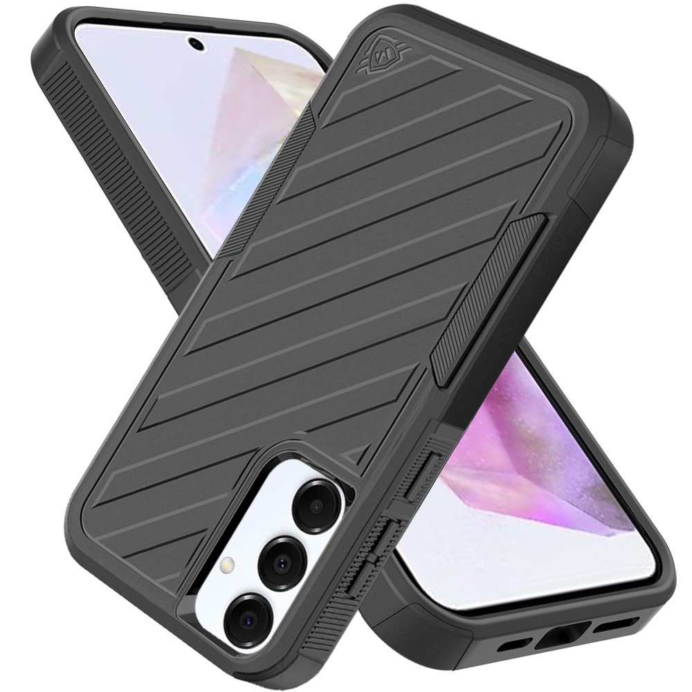 For Samsung Galaxy A36 Hybrid lined shockproof Rugged 2in1 Textured Case Cover - Picture 13 of 84