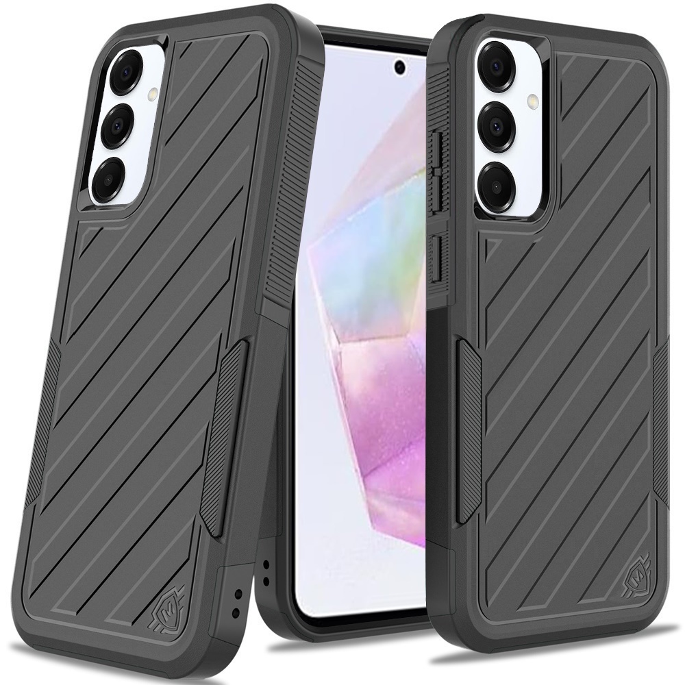 For Samsung Galaxy A36 Hybrid lined shockproof Rugged 2in1 Textured Case Cover - Picture 15 of 84