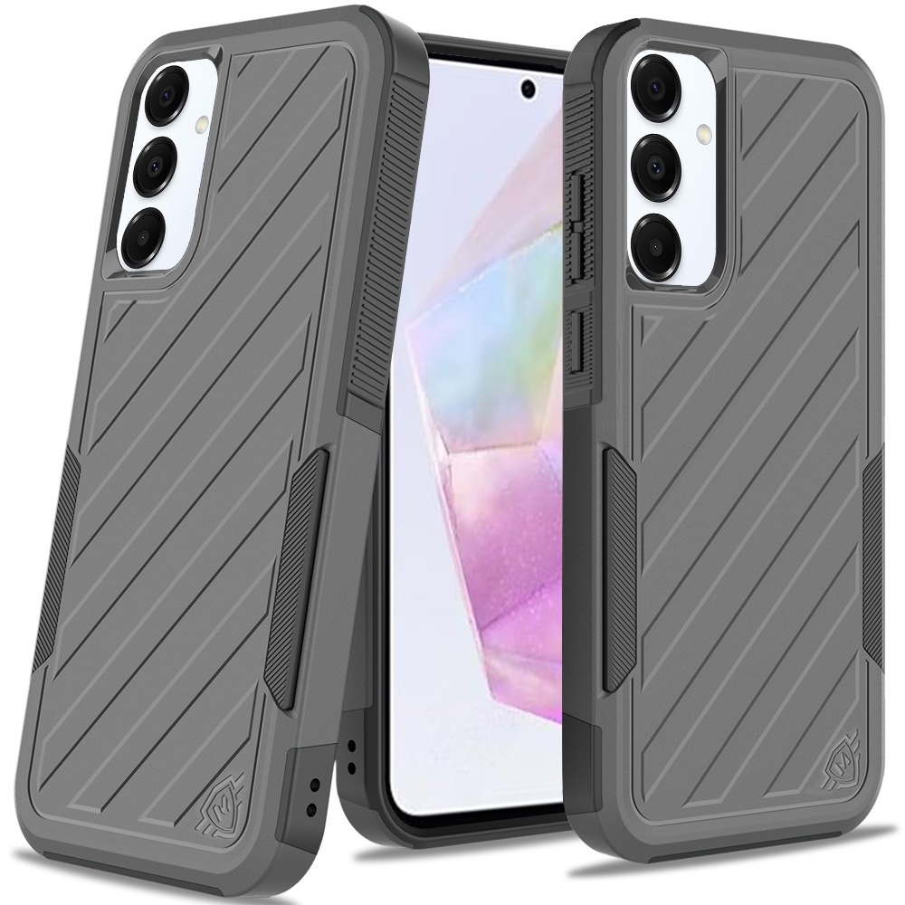 For Samsung Galaxy A36 Hybrid lined shockproof Rugged 2in1 Textured Case Cover - Picture 51 of 84