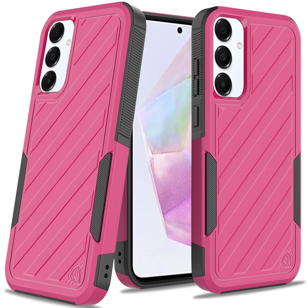 For Samsung Galaxy A36 Hybrid lined shockproof Rugged 2in1 Textured Case Cover - Picture 63 of 84