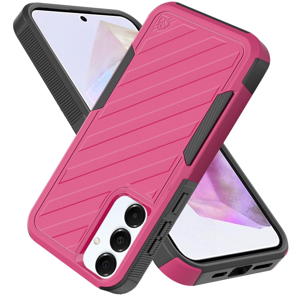 For Samsung Galaxy A36 Hybrid lined shockproof Rugged 2in1 Textured Case Cover - Picture 61 of 84