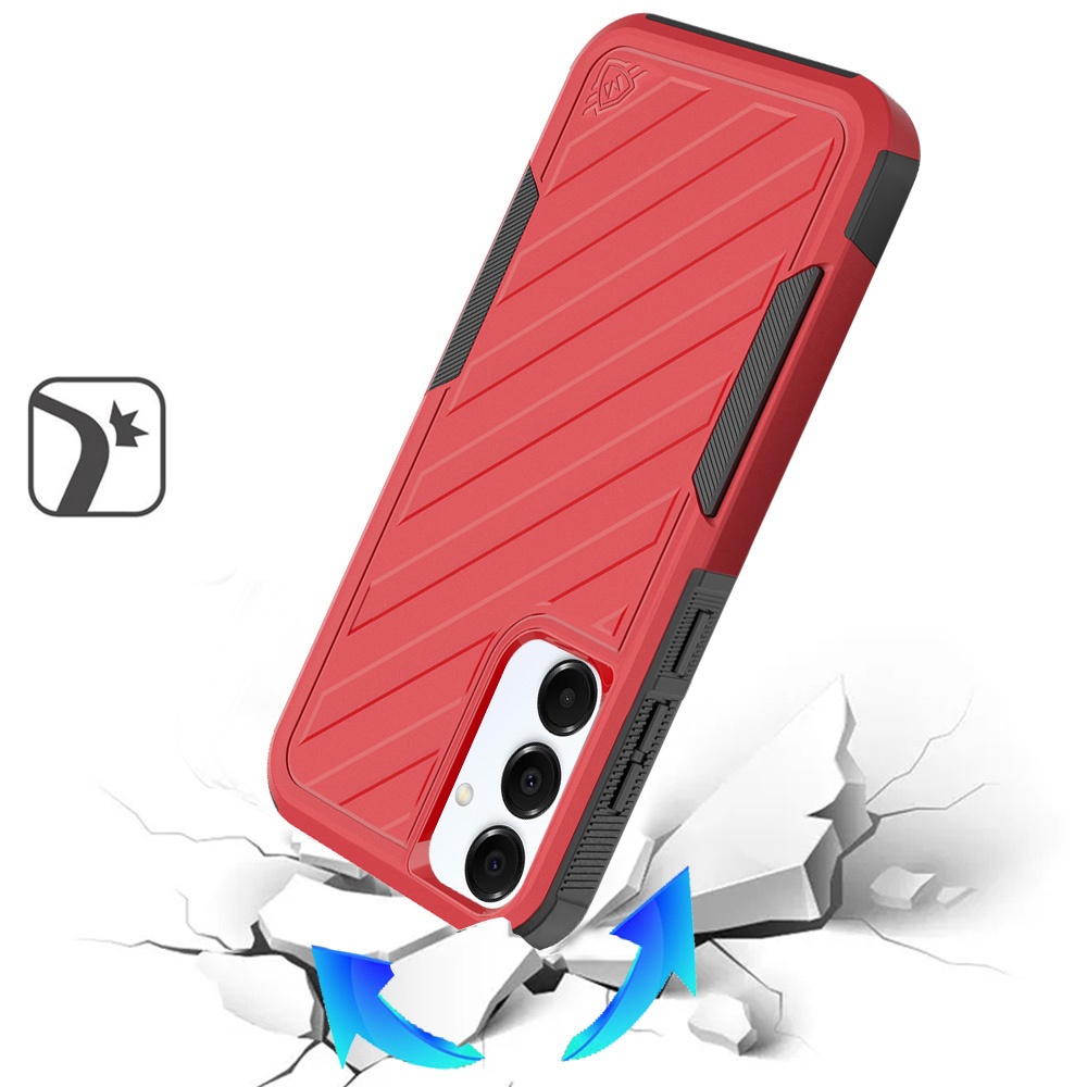 For Samsung Galaxy A36 Hybrid lined shockproof Rugged 2in1 Textured Case Cover - Picture 40 of 84