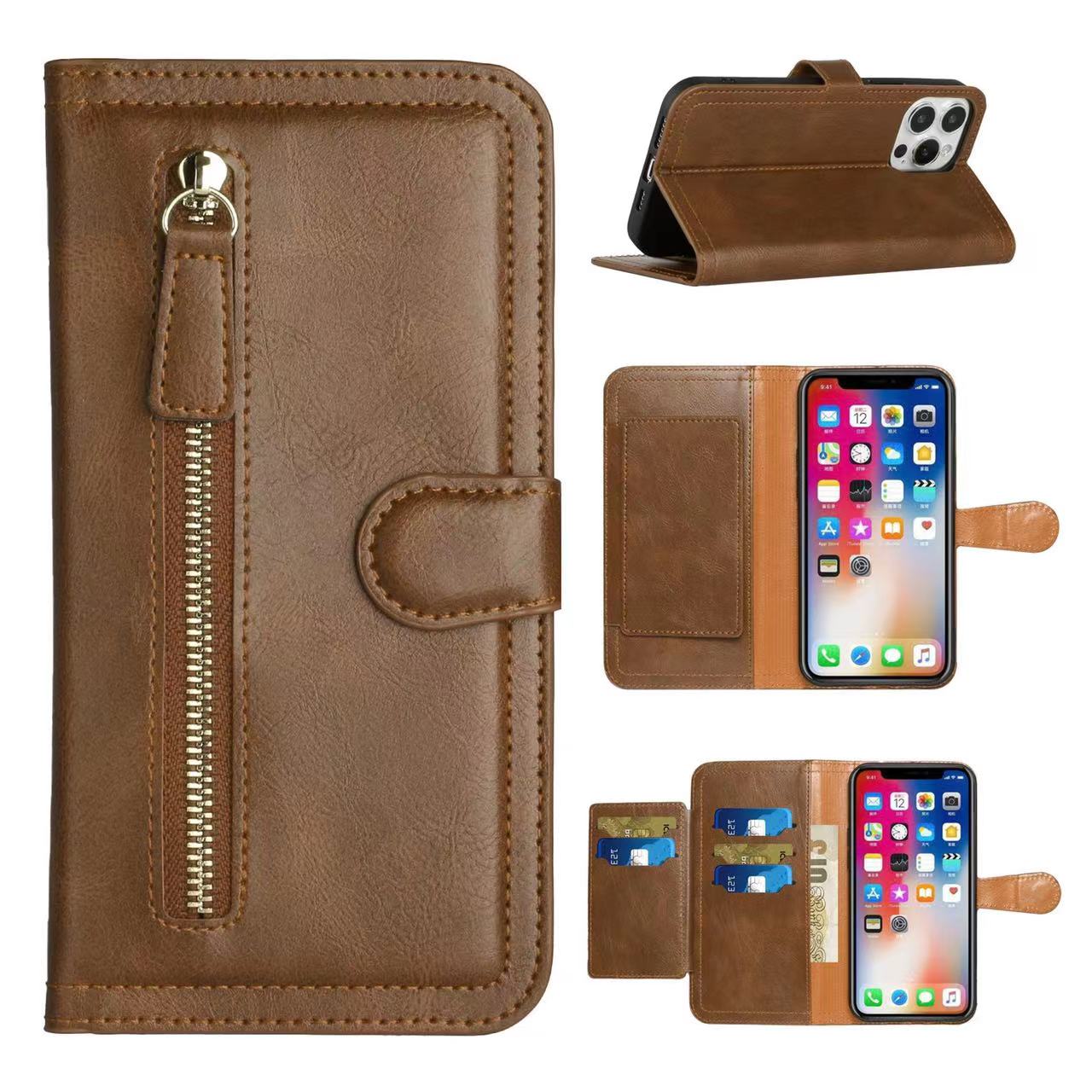 For Samsung Galaxy A54 5G Card Holder Zipper Storage Leather Wallet Case Cover - Picture 26 of 34