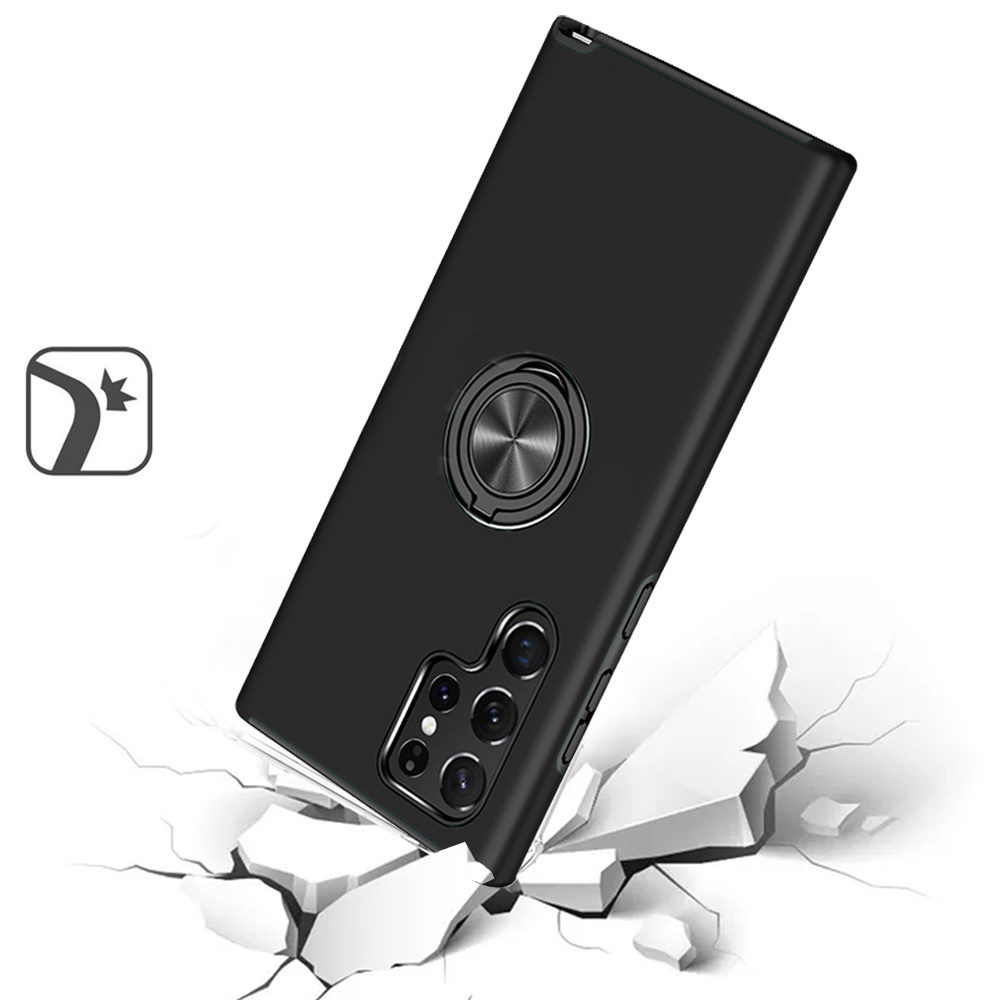 Für Samsung Galaxy S23 Ultra Hybrid Metall unsichtbarer Ring Ständer Slim Case Cover - Bild 10 von 45