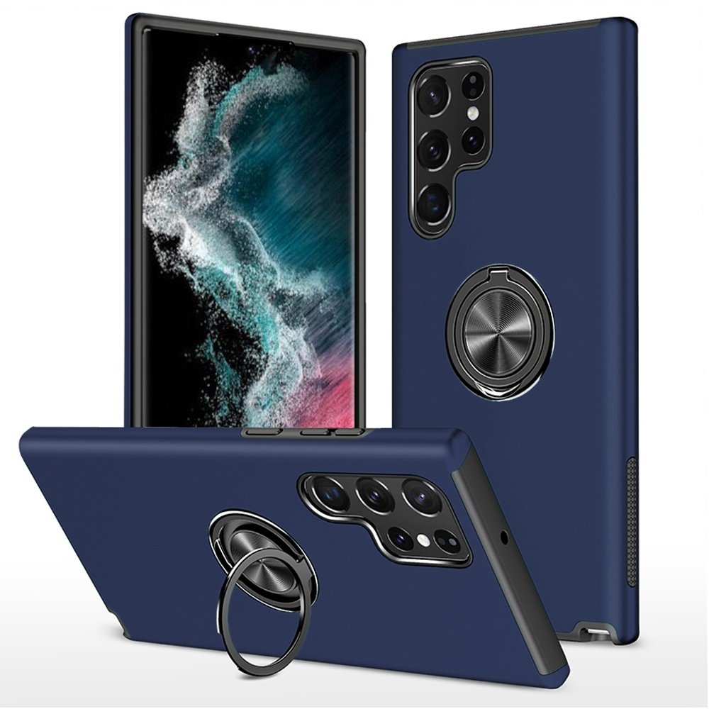 Für Samsung Galaxy S23 Ultra Hybrid Metall unsichtbarer Ring Ständer Slim Case Cover - Bild 16 von 45