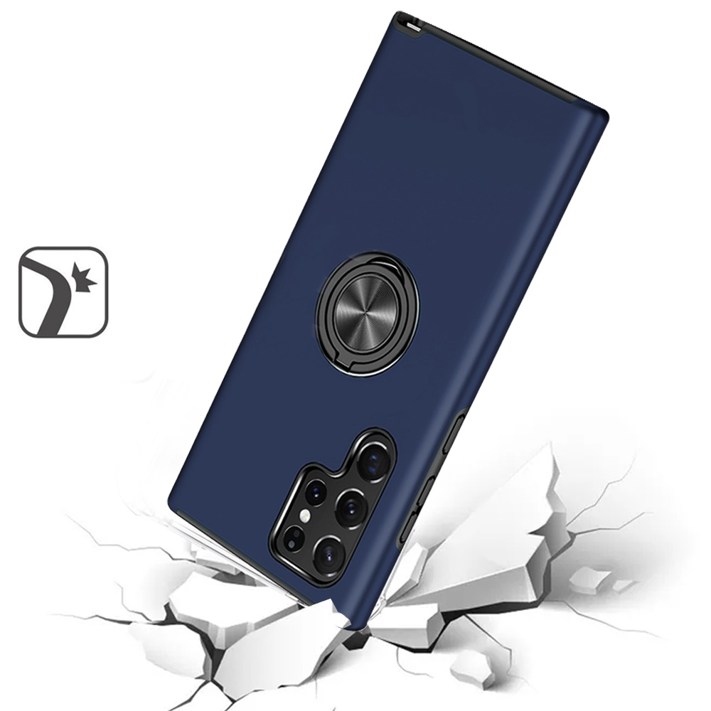 Für Samsung Galaxy S23 Ultra Hybrid Metall unsichtbarer Ring Ständer Slim Case Cover - Bild 17 von 45
