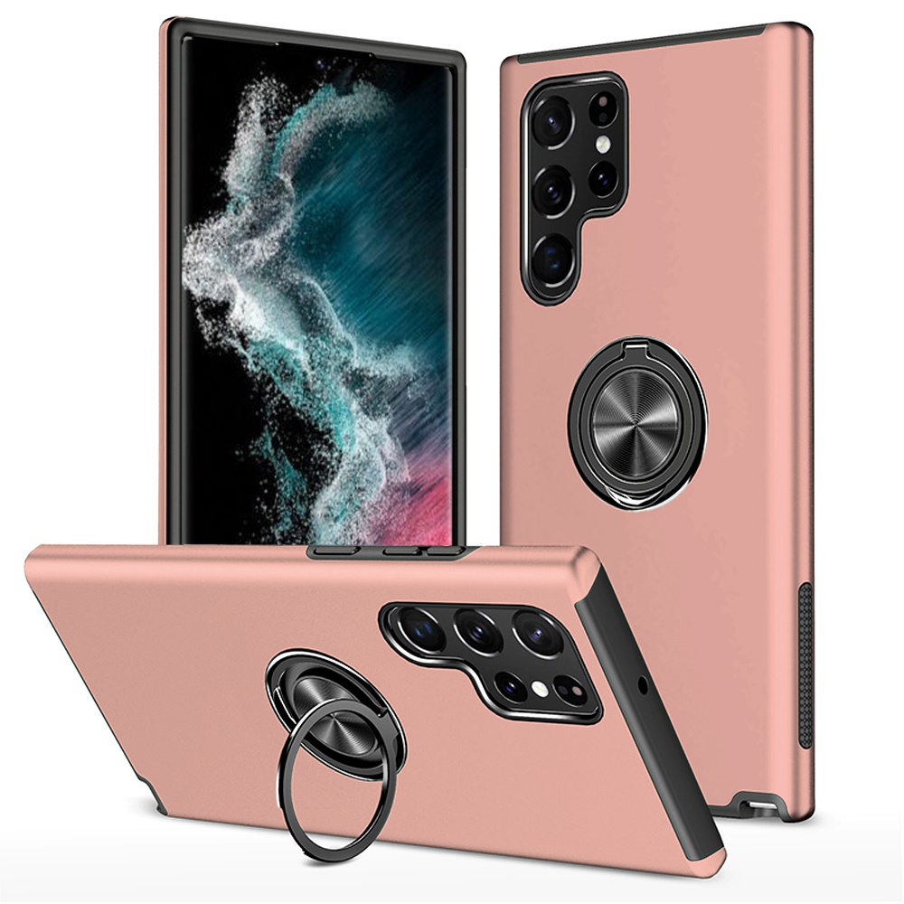 Für Samsung Galaxy S23 Ultra Hybrid Metall unsichtbarer Ring Ständer Slim Case Cover - Bild 40 von 45