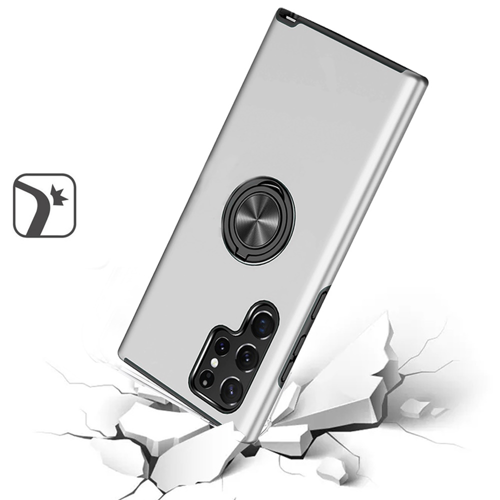 Für Samsung Galaxy S23 Ultra Hybrid Metall unsichtbarer Ring Ständer Slim Case Cover - Bild 25 von 45