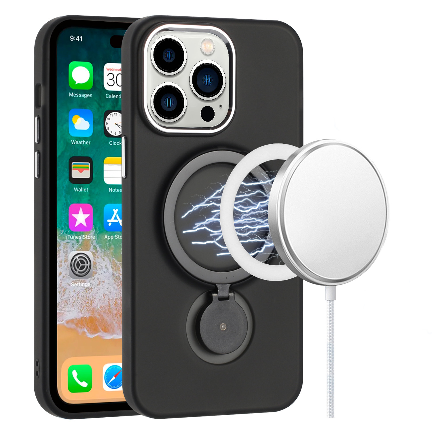 Für Samsung Galaxy S25 / S24 Hybrid Ring Ständer mit MagSafe Kompatibel Case Hülle - Bild 13 von 48