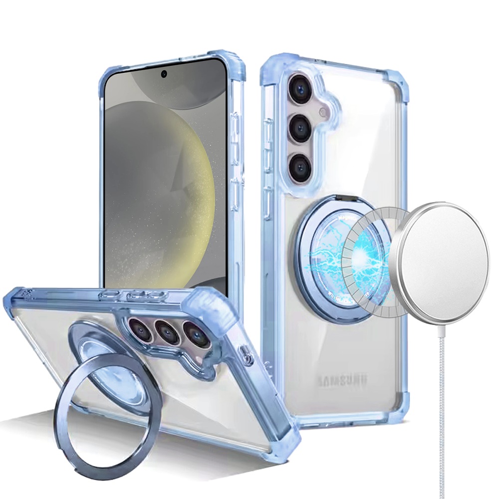 For Samsung Galaxy S25 S24 Compatible w/ Magsafe Ring Invisible Stand Case Cover - Picture 40 of 57