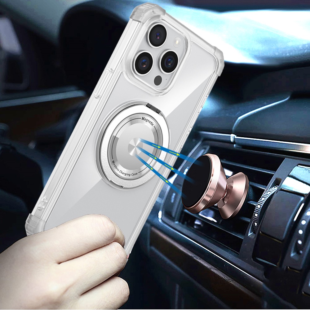 For Samsung Galaxy S25 S24 Compatible w/ Magsafe Ring Invisible Stand Case Cover - Picture 15 of 57
