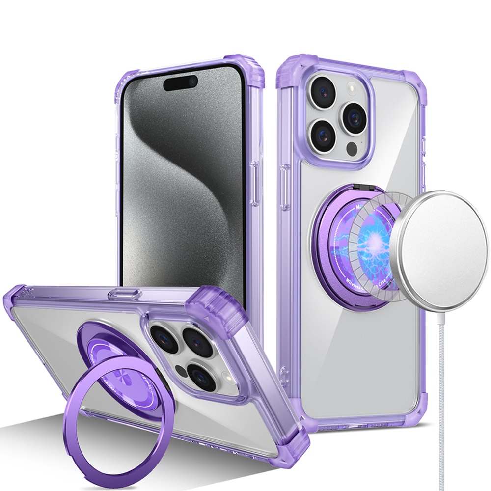For Samsung Galaxy S25 S24 Compatible w/ Magsafe Ring Invisible Stand Case Cover - Picture 55 of 57