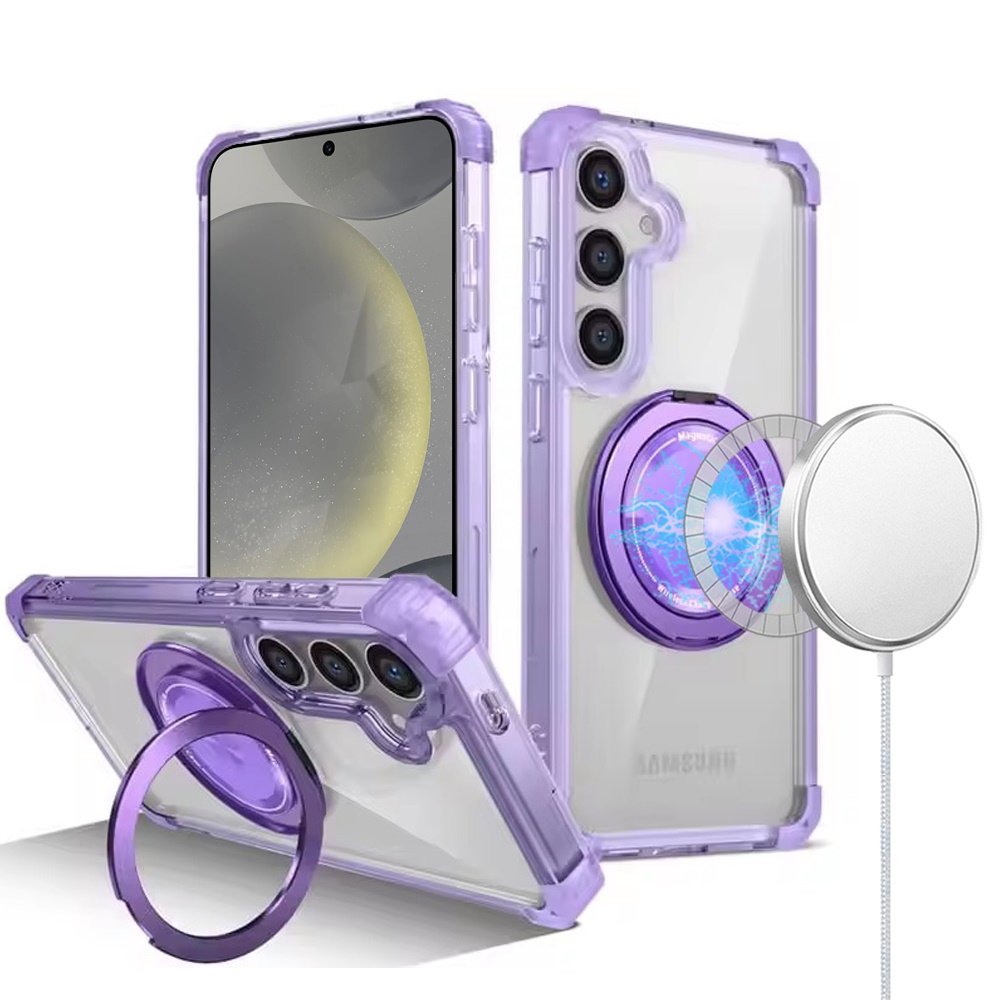 For Samsung Galaxy S25 S24 Compatible w/ Magsafe Ring Invisible Stand Case Cover - Picture 49 of 57