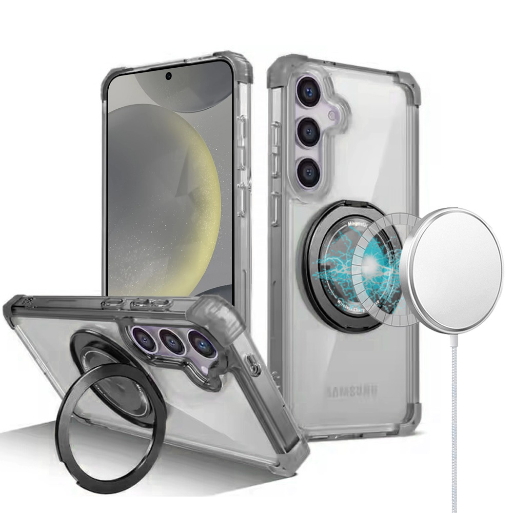 For Samsung Galaxy S25 S24 Compatible w/ Magsafe Ring Invisible Stand Case Cover - Picture 30 of 57