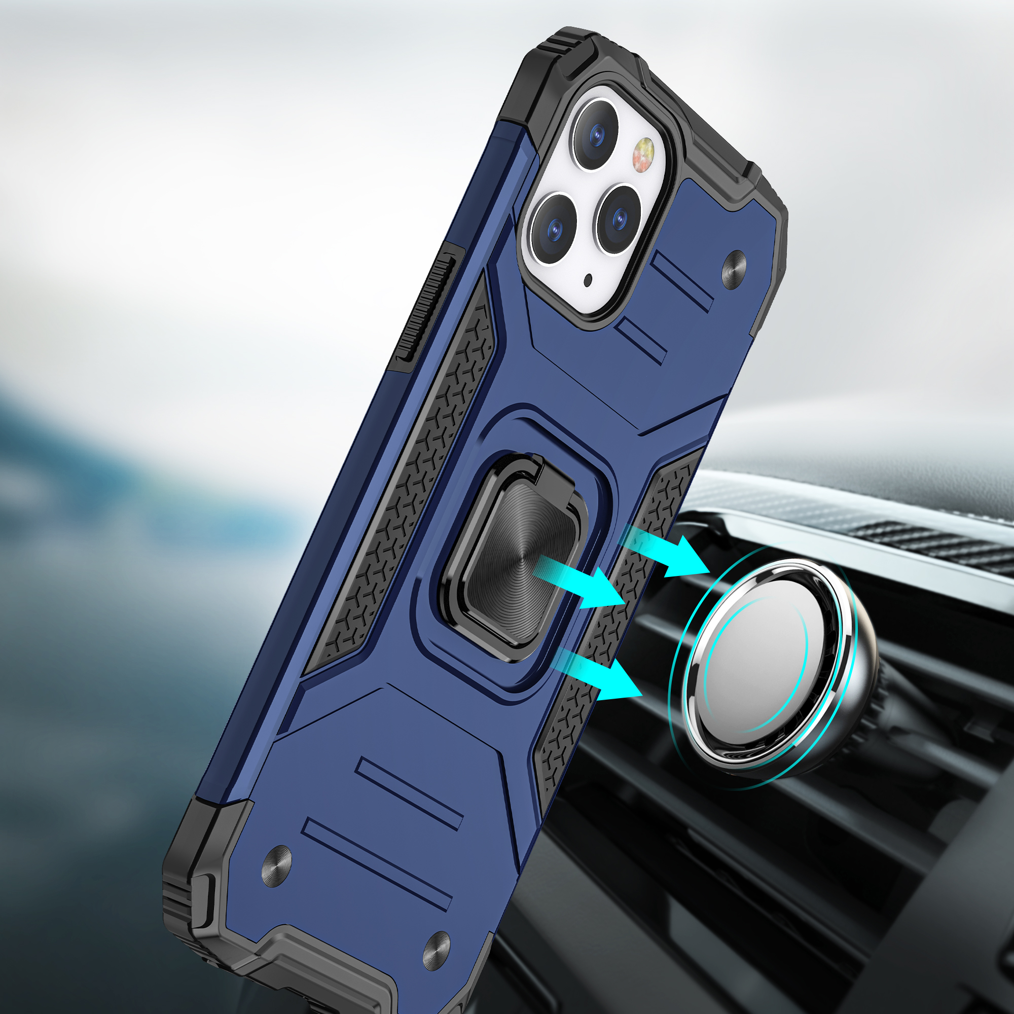 Für Samsung Galaxy S25 / S24 Hybrid PC mit Ring Halter Stoßfest TPU Case Hülle - Bild 41 von 64