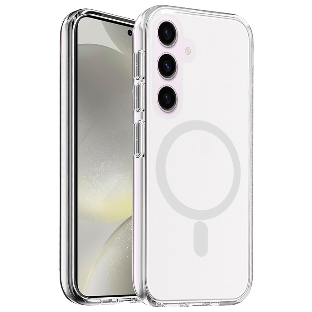 Für Samsung Galaxy S25 / S24 MagSafe kompatible durchsichtige Gummi Hybrid Hülle Cover - Bild 12 von 47