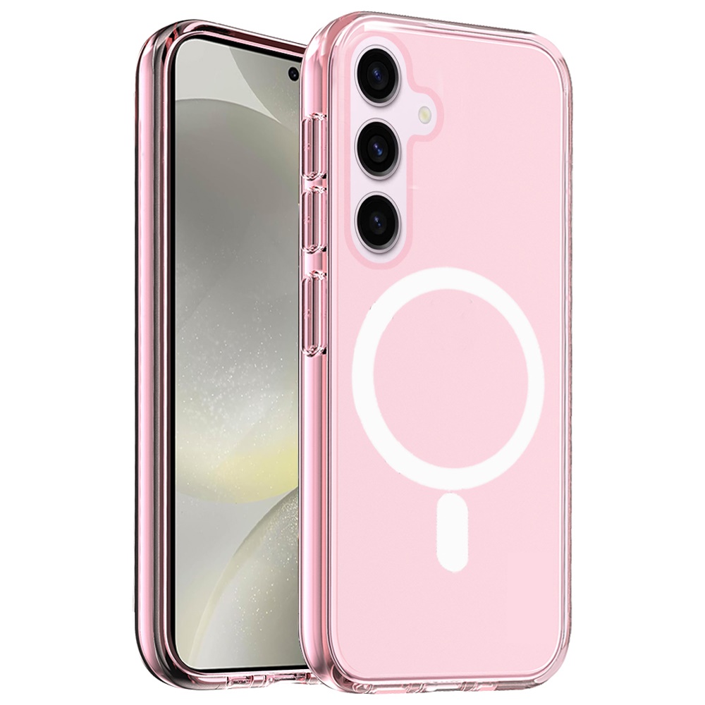 Für Samsung Galaxy S25 / S24 MagSafe kompatible durchsichtige Gummi Hybrid Hülle Cover - Bild 24 von 47