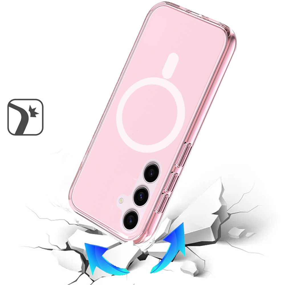 Für Samsung Galaxy S25 / S24 MagSafe kompatible durchsichtige Gummi Hybrid Hülle Cover - Bild 26 von 47