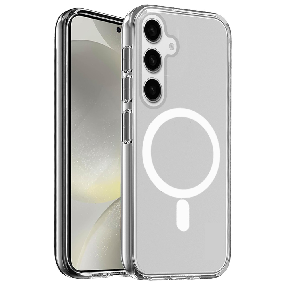 Für Samsung Galaxy S25 / S24 MagSafe kompatible durchsichtige Gummi Hybrid Hülle Cover - Bild 36 von 47