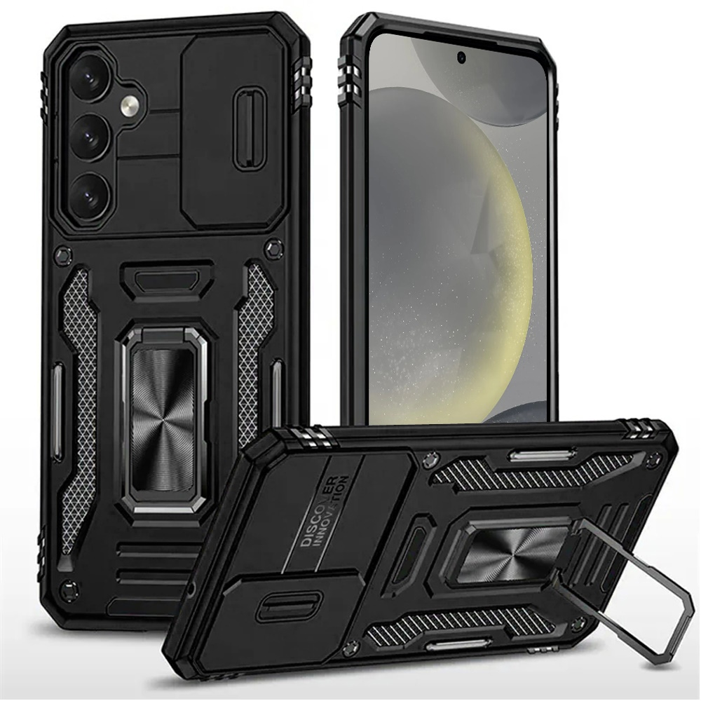 Custodia ad anello antiurto e finestra fotocamera per Samsung Galaxy S25/S24 - Foto 12 di 83