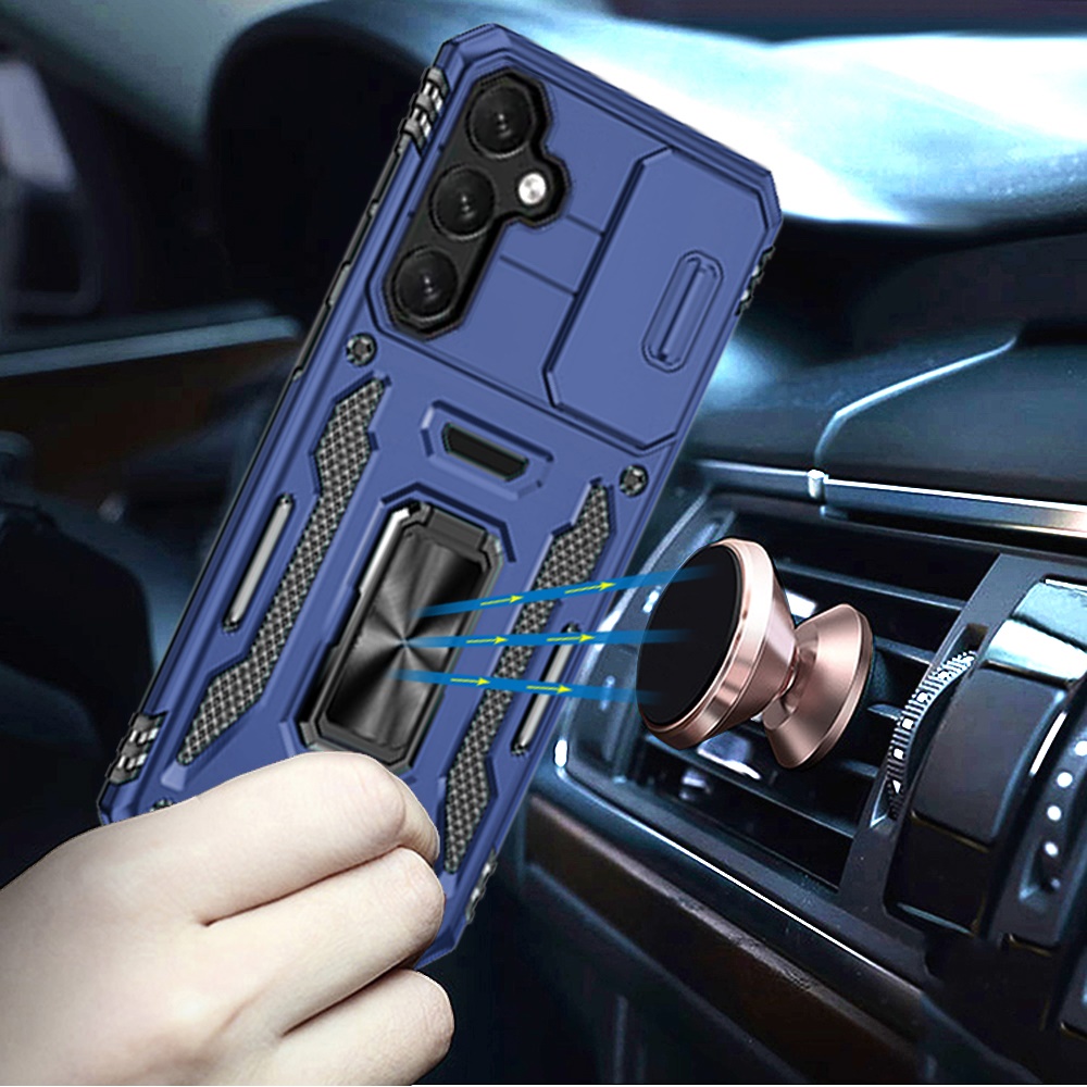 Custodia ad anello antiurto e finestra fotocamera per Samsung Galaxy S25/S24 - Foto 30 di 83