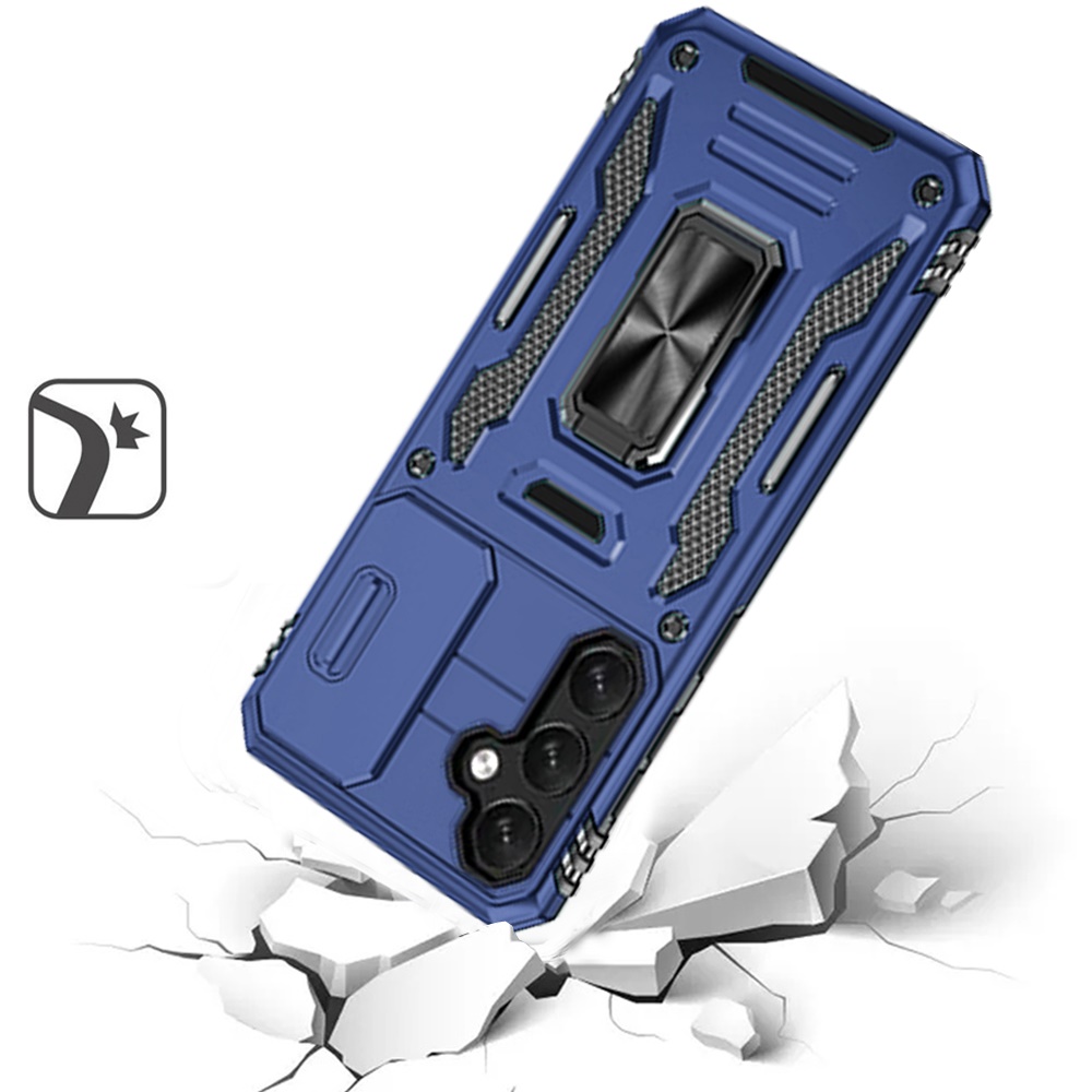 Custodia ad anello antiurto e finestra fotocamera per Samsung Galaxy S25/S24 - Foto 29 di 83
