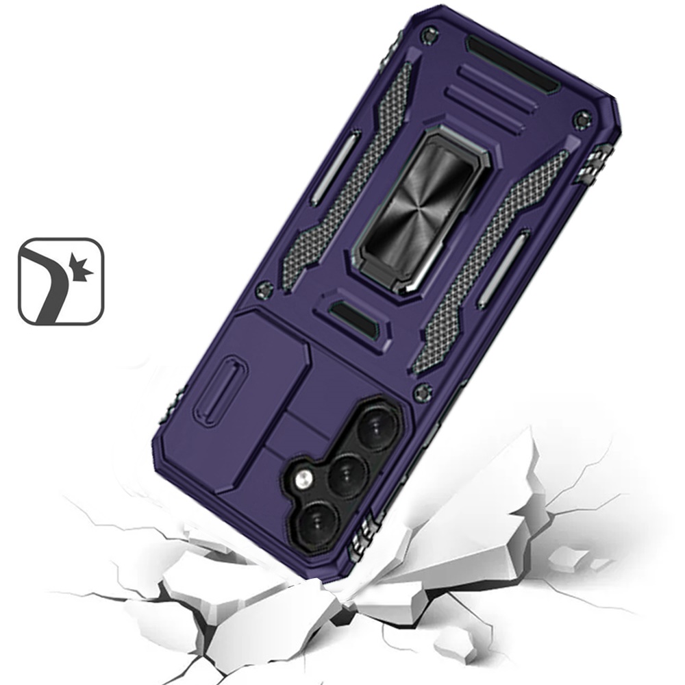 Custodia ad anello antiurto e finestra fotocamera per Samsung Galaxy S25/S24 - Foto 55 di 83