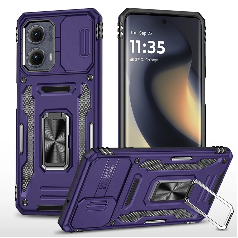 Custodia ad anello antiurto e finestra fotocamera per Samsung Galaxy S25/S24 - Foto 61 di 83