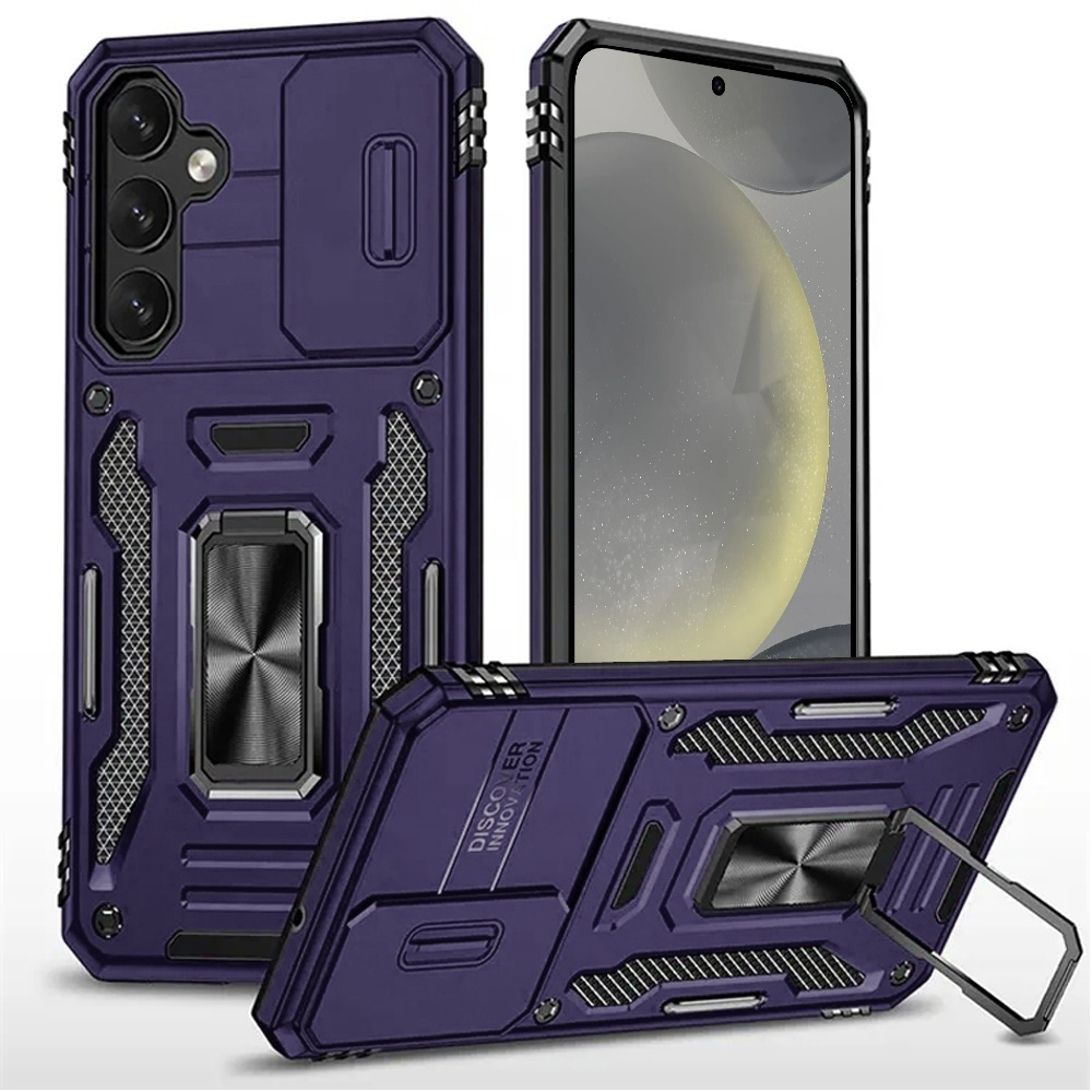 Custodia ad anello antiurto e finestra fotocamera per Samsung Galaxy S25/S24 - Foto 54 di 83