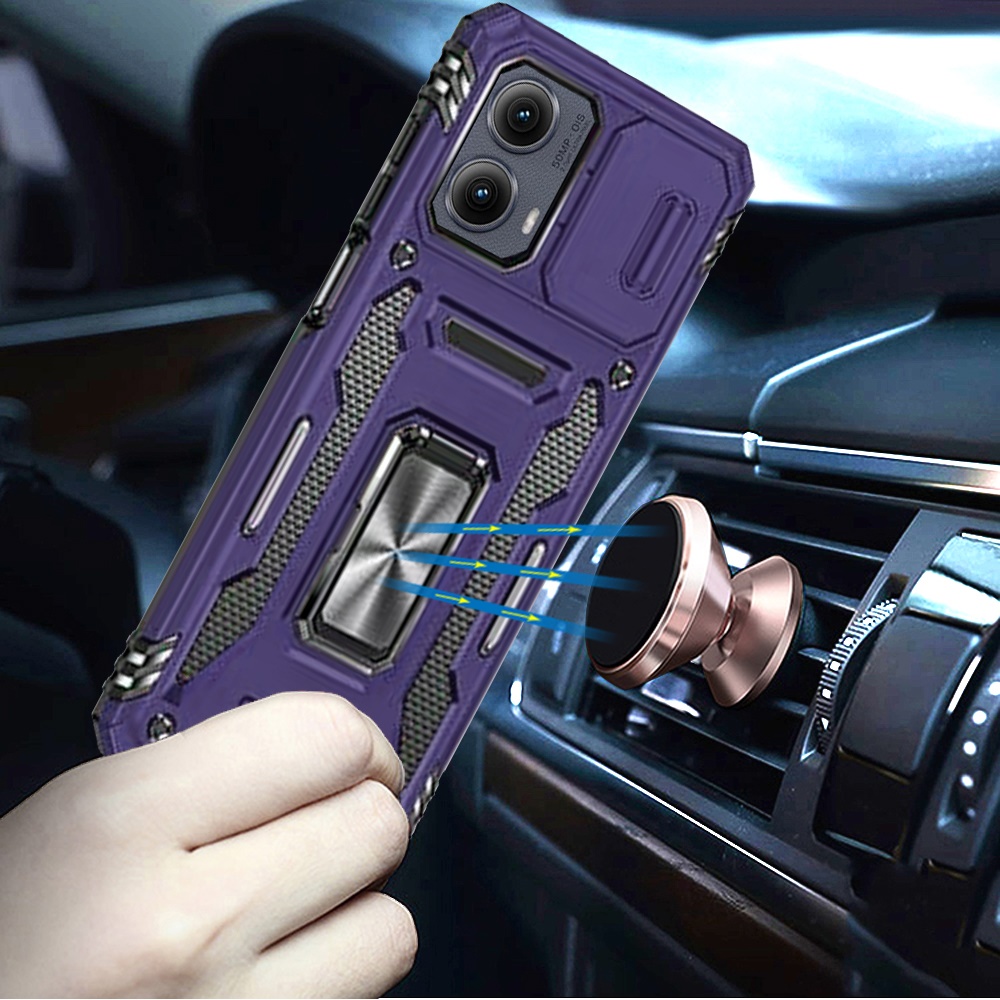 Custodia ad anello antiurto e finestra fotocamera per Samsung Galaxy S25/S24 - Foto 63 di 83
