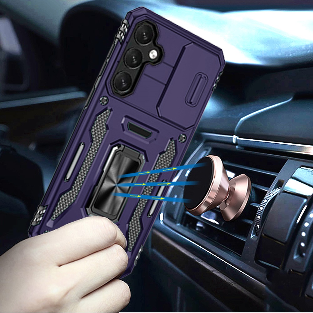 Custodia ad anello antiurto e finestra fotocamera per Samsung Galaxy S25/S24 - Foto 56 di 83