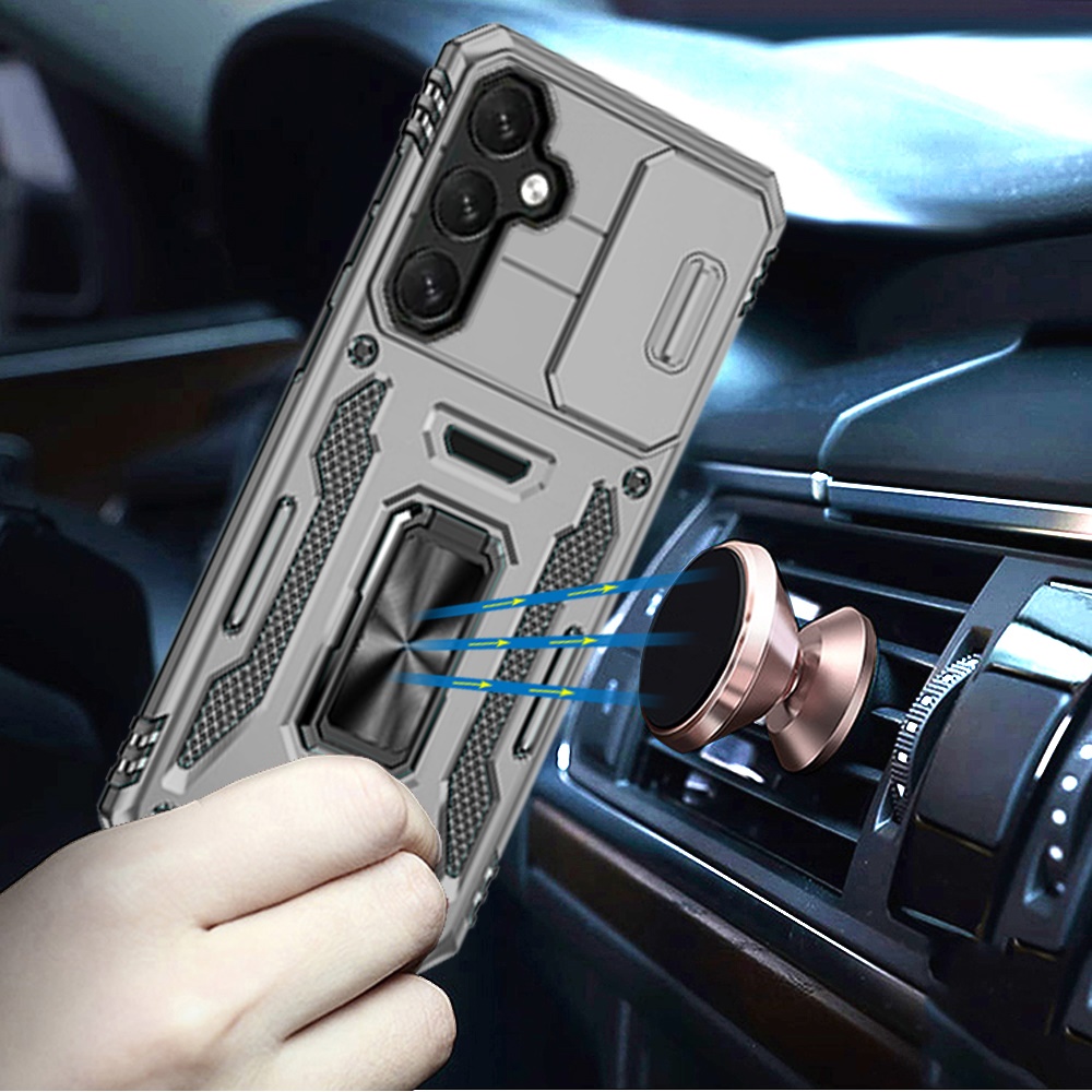 Custodia ad anello antiurto e finestra fotocamera per Samsung Galaxy S25/S24 - Foto 66 di 83