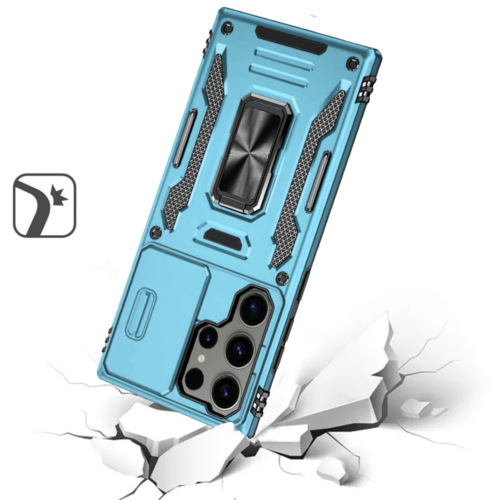 Custodia ad anello antiurto e finestra fotocamera per Samsung Galaxy S25/S24 - Foto 75 di 83