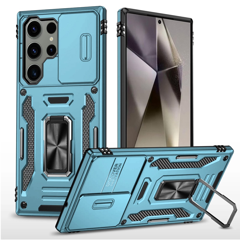 Custodia ad anello antiurto e finestra fotocamera per Samsung Galaxy S25/S24 - Foto 74 di 83