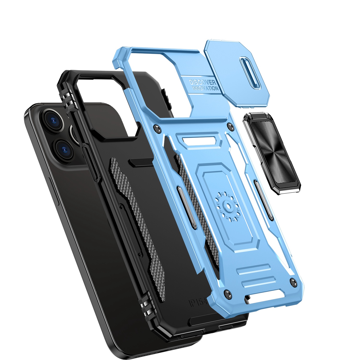 Custodia ad anello antiurto e finestra fotocamera per Samsung Galaxy S25/S24 - Foto 80 di 83