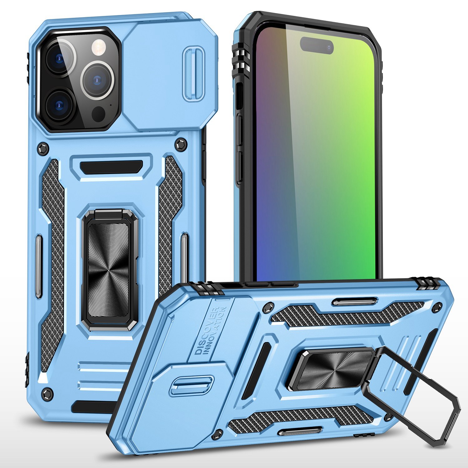 Custodia ad anello antiurto e finestra fotocamera per Samsung Galaxy S25/S24 - Foto 78 di 83
