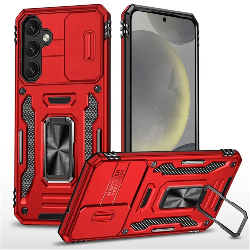 Custodia ad anello antiurto e finestra fotocamera per Samsung Galaxy S25/S24 - Foto 21 di 83