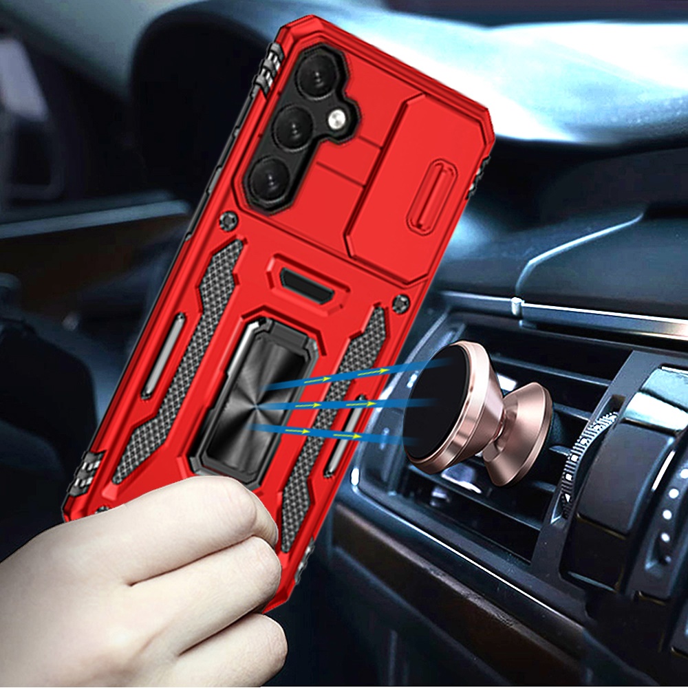 Custodia ad anello antiurto e finestra fotocamera per Samsung Galaxy S25/S24 - Foto 22 di 83