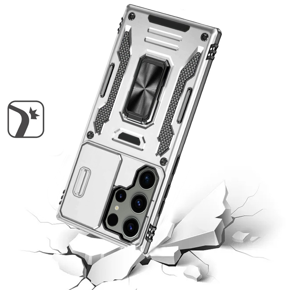Custodia ad anello antiurto e finestra fotocamera per Samsung Galaxy S25/S24 - Foto 45 di 83