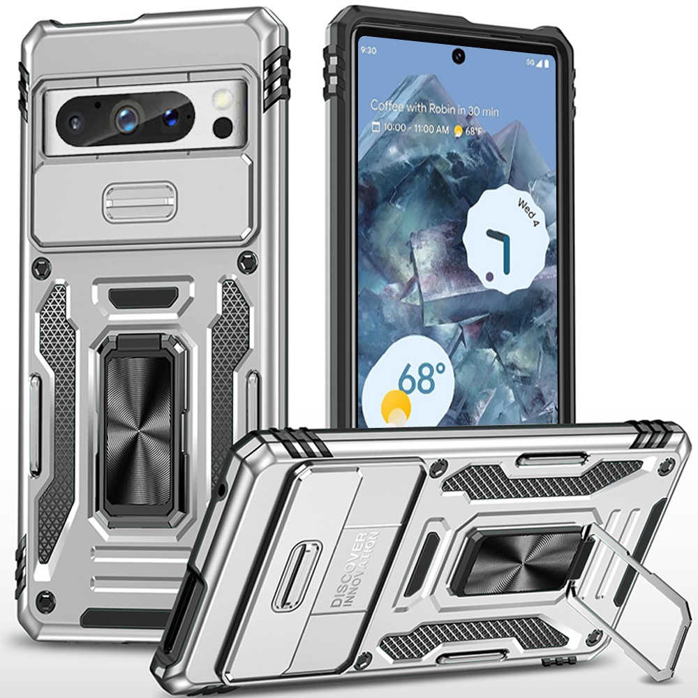 Custodia ad anello antiurto e finestra fotocamera per Samsung Galaxy S25/S24 - Foto 51 di 83
