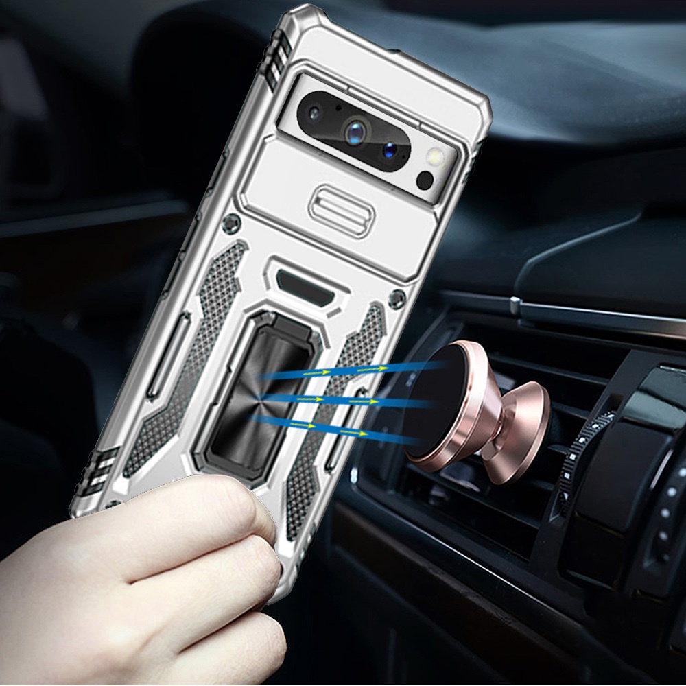 Custodia ad anello antiurto e finestra fotocamera per Samsung Galaxy S25/S24 - Foto 53 di 83