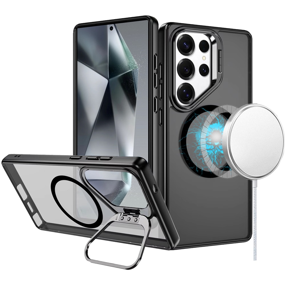 For Samsung Galaxy S25 Ultra Rugged MagSafe Compatible Camera Stand Case Cover - Imagen 9 de 50